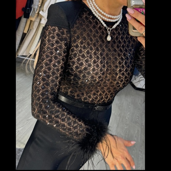 🎉Stand out Feather Belt Bodycon Jumpsuit Size S thru XXL - Picture 13 of 16